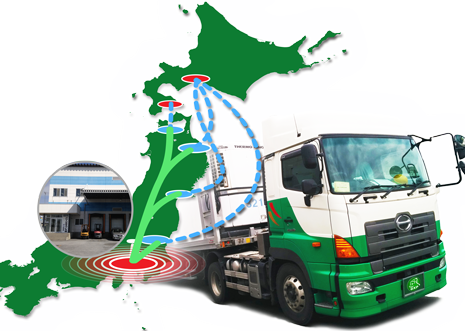 Sapporo City, Green Express Co., Ltd. transport, transport, logistics, warehouse, mixed transport, trailer transport, chilled transport, milk transport, sales warehouse, logistics processing, logistics solutions to real estate, vehicle maintenance, truck repair, personnel dispatch, farm, We are developing a wide range of businesses, including large and used truck sales. South based in Hokkaido, we propose various types of transportation services tailored to the needs of our customers to Kyushu.